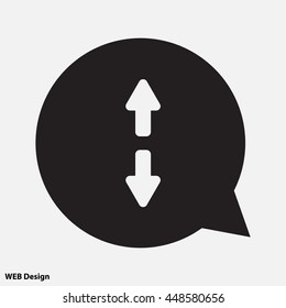 Web line icon. Arrows up and down