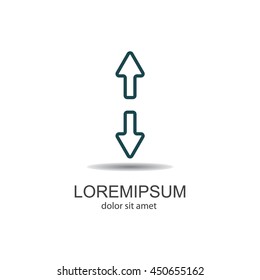 Web line icon. Arrows up and down