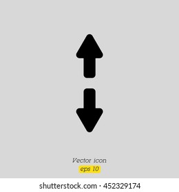 Web line icon. Arrows up and down