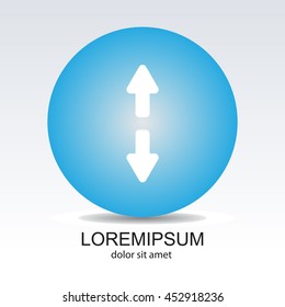 Web line icon. Arrows up and down