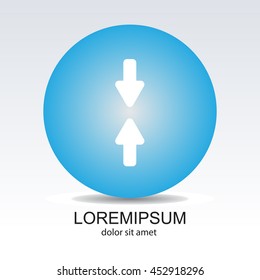 Web line icon. Arrows up and down