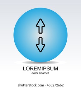 Web line icon. Arrows up and down