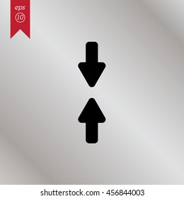 Web line icon. Arrows up and down