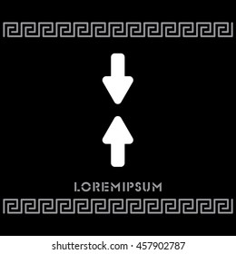 Web line icon. Arrows up and down