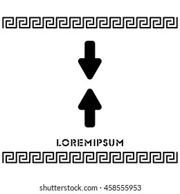 Web line icon. Arrows up and down