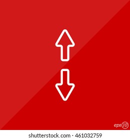 Web line icon. Arrows up and down