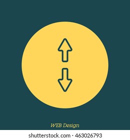 Web line icon. Arrows up and down
