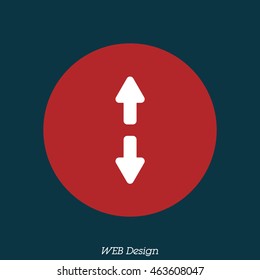 Web line icon. Arrows up and down