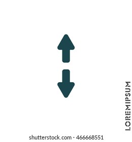 Web line icon. Arrows up and down