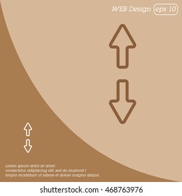 Web line icon. Arrows up and down
