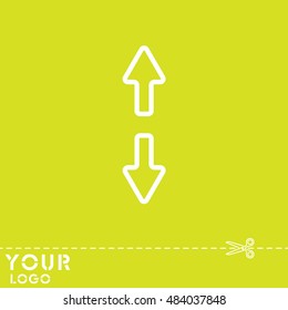 Web line icon. Arrows up and down