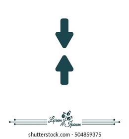 Web line icon. Arrows up and down