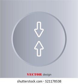 Web line icon. Arrows up and down