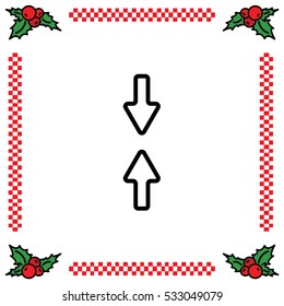 Web line icon. Arrows up and down