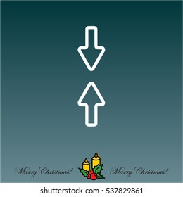 Web line icon. Arrows up and down