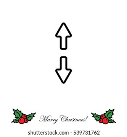 Web line icon. Arrows up and down