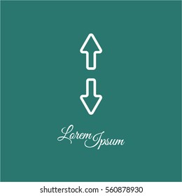 Web line icon. Arrows up and down