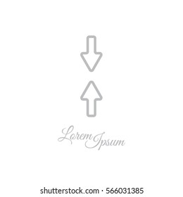 Web line icon. Arrows up and down