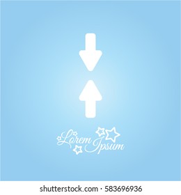 Web line icon. Arrows up and down