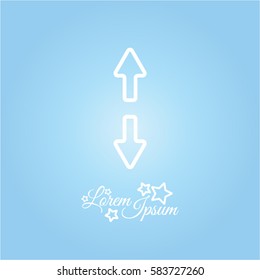 Web line icon. Arrows up and down