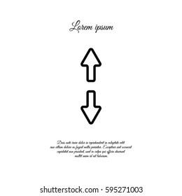 Web line icon. Arrows up and down