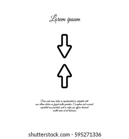 Web line icon. Arrows up and down