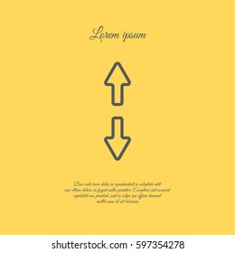 Web line icon. Arrows up and down