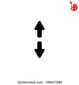 Web line icon. Arrows up and down