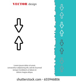 Web line icon. Arrows up and down