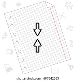 Web line icon. Arrows up and down