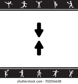 Web line icon. Arrows up and down