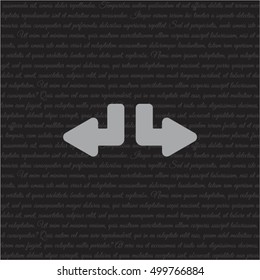 Web line icon. Arrows (down-left and down-right)