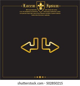 Web line icon. Arrows (down-left and down-right)