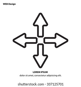 Web line icon -?? Arrows (left, right, up, down)