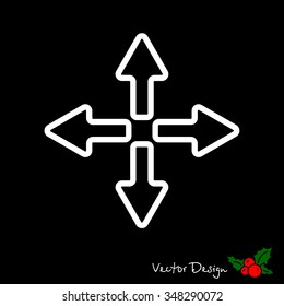 Web line icon. Arrows (left, right, up, down)