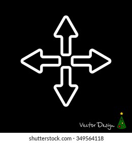 Web line icon. Arrows (left, right, up, down)