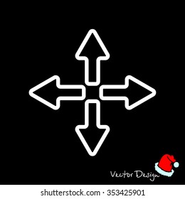 Web line icon. Arrows (left, right, up, down)