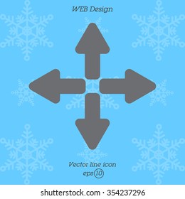 Web line icon. Arrows (left, right, up, down)
