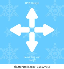 Web line icon. Arrows (left, right, up, down)