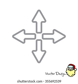 Web line icon. Arrows (left, right, up, down)