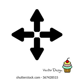 Web line icon. Arrows (left, right, up, down)