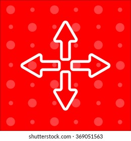 Web line icon. Arrows (left, right, up, down)