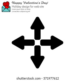 Web line icon. Arrows (left, right, up, down)