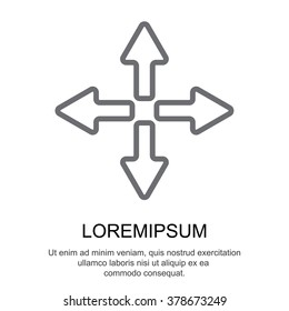 Web line icon. Arrows (left, right, up, down)