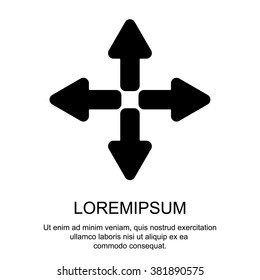 Web line icon. Arrows (left, right, up, down)