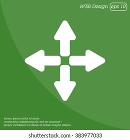 Web line icon. Arrows (left, right, up, down)