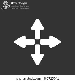 Web line icon. Arrows (left, right, up, down)