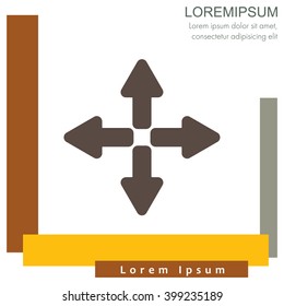 Web line icon. Arrows (left, right, up, down)