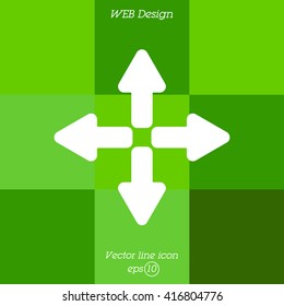 Web line icon. Arrows (left, right, up, down)