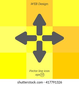 Web line icon. Arrows (left, right, up, down)